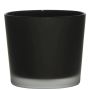 Cache-pot en verre ALENA FROST, noir mat, 12,5cm, Ø14,5cm