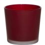 Cache-pot en verre ALENA FROST, rouge mat, 11cm, Ø11,5cm