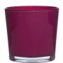 Cache-pot en verre ALENA, magenta, 16cm, Ø17cm