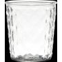 Verre à bougie IRYNA avec motif losange, transparent, 15cm, Ø13,5cm