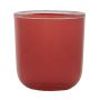 Porte-bougie NICK en verre, orange saumon, 7,5cm, Ø7,5cm