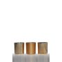 Porte-bougie LYLA en verre, 3 pcs, or, 8cm, Ø7,5cm