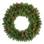 Couronne de sapin artificielle HEINOLA avec pommes de pin, verte, Ø45cm