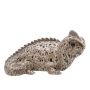 Figurine de caméléon ALOVIA en céramique, marron, 36x19x19cm