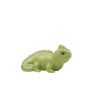Figurine d'animal Caméléon ALOVIA en céramique, verte, 20x12x11cm