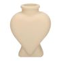 Bouteille en verre BELEZA en forme de cœur, avec socle, sable mat, 8,5x5,5x11,2cm