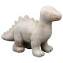 Figurine d'animal Dino Stegosaurus AMORIA en terre cuite, faite à la main, patinée, beige, 36x13x25cm