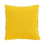 Coussin moelleux BOLLY, avec noppes, jaune foncé, 45x45cm