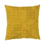 Coussin décoratif LORIKA, jaune ocre, aspect velours, 50x50 cm