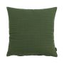Coussin décoratif SILENA, vert mousse, coutures irrégulières, 45 x 45 cm