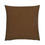 Coussin décoratif SILENA, brun chocolat, coutures décoratives, 45x45cm