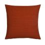 Coussin décoratif SILENA, orange foncé, coutures décoratives, 45x45cm