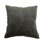 Coussin en velours ALAIA, motif roses, gris, 45x45cm