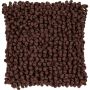 Coussin douillet BOLKO, avec noppes, marron, 45x45cm