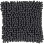 Coussin douillet BOLKO, avec noppes, gris foncé, 45x45cm