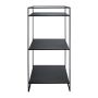 Étagère au style industriel métallique QUIANA, 5 étagères, noir, 100x100x200cm