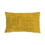 Coussin décoratif LORIKA, jaune ocre, aspect velours, 50x30 cm