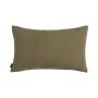 Coussin décoratif en toile KALUA, vert olive, 50x30cm