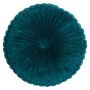 Coussin rond / Pouf BELLONA, bleu canard, 10x60cm