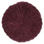Coussin rond / Pouf BELLONA, rouge bordeaux, 10x60cm