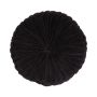 Coussin rond / Pouf BELLONA, noir, 10x60cm