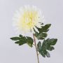 Chrysanthème synthétique HIKJON, crème-blanc, 75cm, Ø18cm