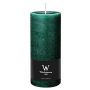 Bougie décorative cylindrique AURORA, vert d'eau, 16cm, Ø6,8cm, 66h - Fabriquée en Allemagne