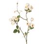 Fausse branche de rose-chou LORRAINE, collection écologique, crème-jaune, 65cm, Ø2,5cm