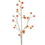 Branche synthétique de pommier ornemental NONGIH avec fruits, orange, 90cm