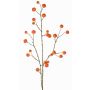 Branche synthétique de pommier ornemental NONGIH avec fruits, orange, 90cm