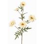 Branche artificielle Chrysanthème PRUDENCE, collection écologique, crème-jaune, 75cm, Ø5-6,5cm