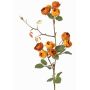 Fausse branche de rose-chou LORRAINE, collection écologique, jaune-orange, 60cm, Ø3cm
