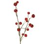 Branche synthétique de pommier ornemental NONGIH avec fruits, rouge foncé, 60cm