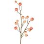 Branche synthétique de pommier ornemental NONGIH avec fruits, rose clair, 60cm