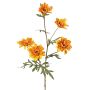Branche artificielle Chrysanthème PRUDENCE, collection écologique, jaune-orange, 75cm, Ø5-6,5cm