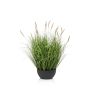 Faux pennisetum WALERIAN dans une coupe décorative, avec des panicules, vert, 60 cm