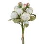 Bouquet de fleurs artificielles Roses JARZO, blanc, 55cm