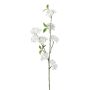 Branche décorative de cerisier du Japon FYNLOK avec des fleurs, blanc, 75cm