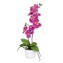 Orchidée Phalaenopsis en tissu MORLEK, pot en céramique, racines, rose fuchsia, 60cm