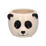 Cache-pot Panda KIRINA en céramique, blanc-noir, 9,3 x 8,4 x 6,5 cm