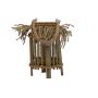 Lanterne en osier ZACHARIE en bambou, poignée, insert en verre, beige, 24cm, Ø15cm
