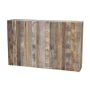 Socle rustique en bois KIRYON au grain naturel, marron, 118x25x75cm
