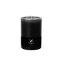 Bougie décorative cylindrique AURORA, noire, 14cm, Ø10cm, 100h - Fabriquée en Allemagne