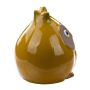 Figurine de chouette LETRY en céramique, jaune moutarde, 20x19x22cm