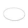 Cercle métallique OASIS® en fil plat ondulé, gris, Ø25cm