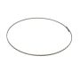 Cercle métallique OASIS® en fil plat ondulé, gris, Ø15cm