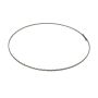 Cercle métallique OASIS® en fil plat ondulé, gris, Ø18cm