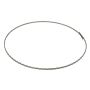 Cercle métallique OASIS® en fil plat ondulé, gris, Ø20cm