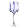 Verre à vin OCTAVIUS à rayures, bleu-transparent, 21 cm, Ø 9,5 cm