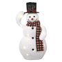 Bonhomme de neige décoratif COLWOOD avec fonction de mouvement, LED, blanc-rouge-noir, 30cm